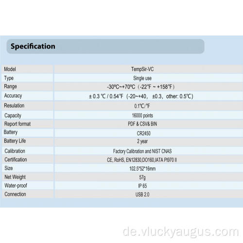 Kühlspeicher Auto PDF -Temperaturdatenrekorder